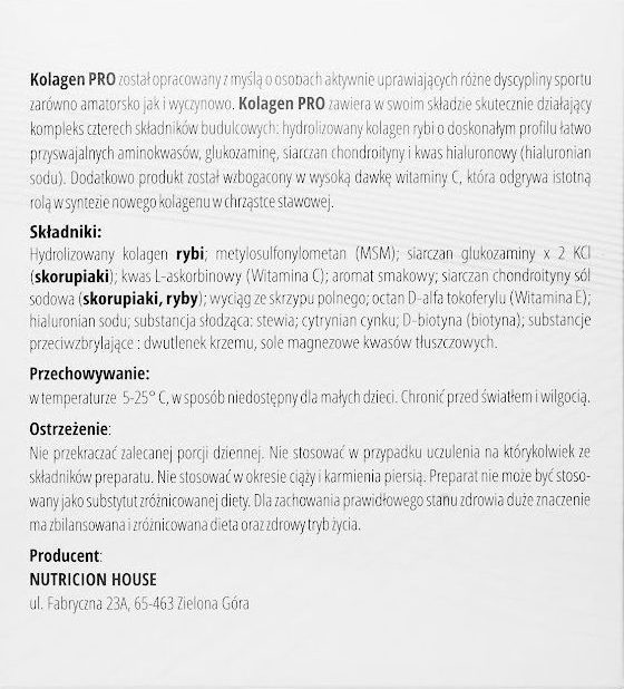 Kolagen Pro naturalny, rybi. Stawy, włosy i paznokcie (30 saszetek, pomarańczowy). - obrazek 2