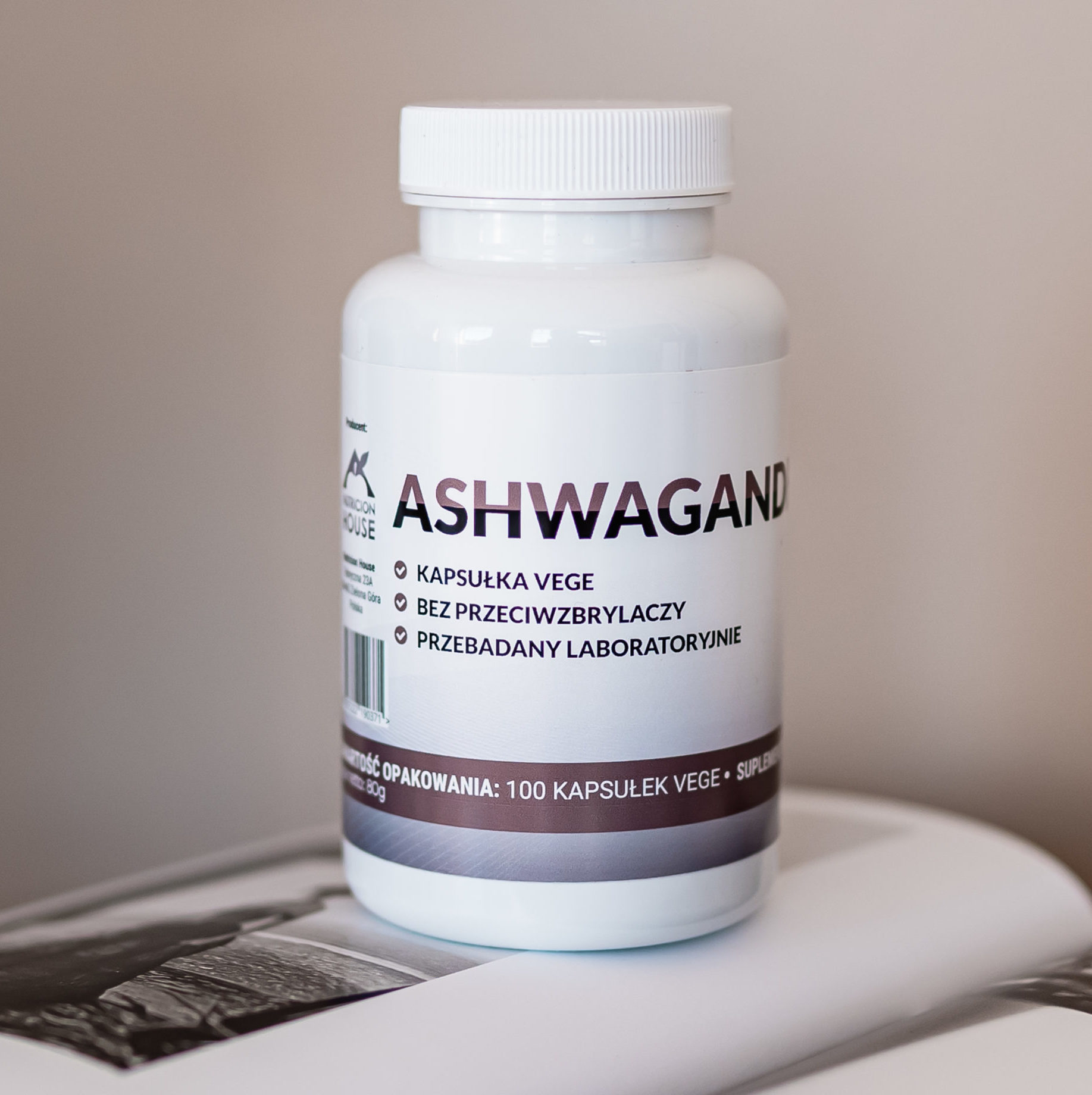 ASHWAGANDHA największa MEGA KAPSUŁKA 10mg witanolidów 100 vegekaps