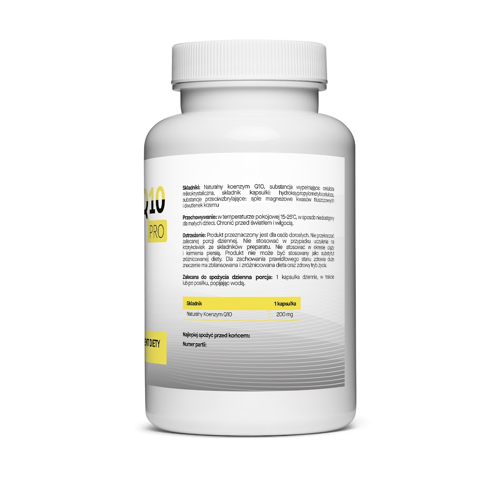Naturalny Koenzym Q10 Aż 200mg 100 Vegekapsułek Megaporcja Najmocniejszy - obrazek 4
