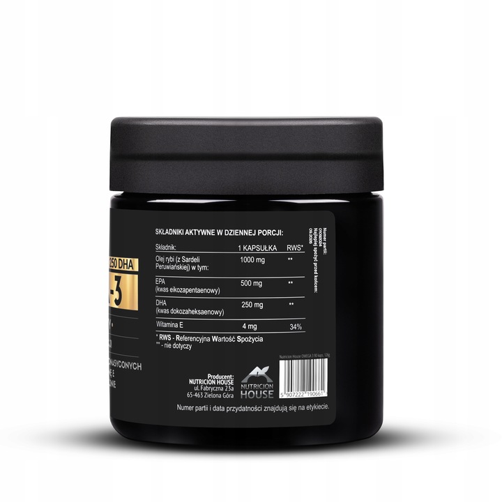Omega 3 90 kaps! - Olej Rybi 1000 mg 500 EPA + 250 DHA + Wit. E Megaporcja! - obrazek 3