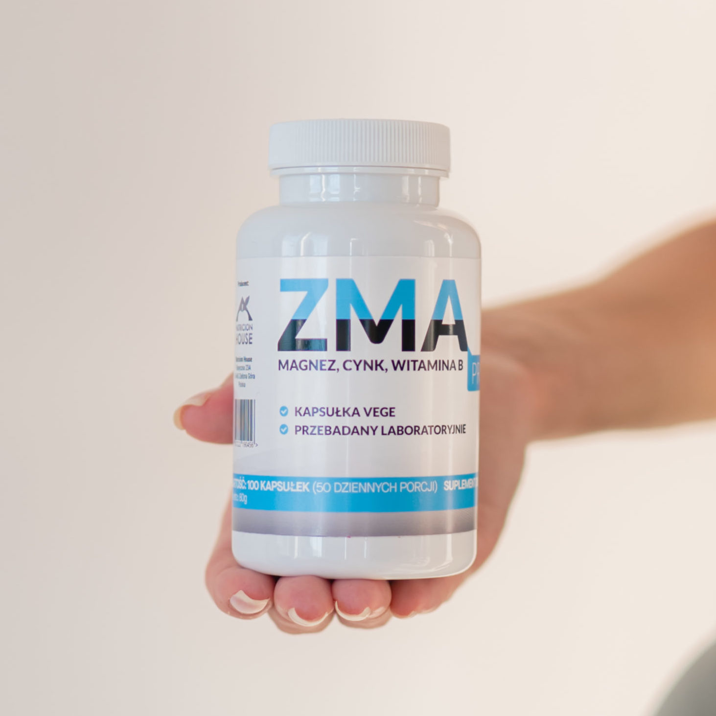 ZMA MAGNEZ + CYNK + Witamina B6 100 vegekapsułek najlepsza wchłanialność