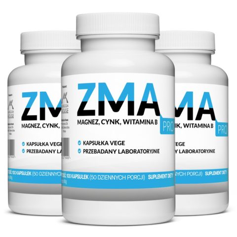3x ZMA MAGNEZ + CYNK + Witamina B6 100 vegekapsułek najlepsza wchłanialność