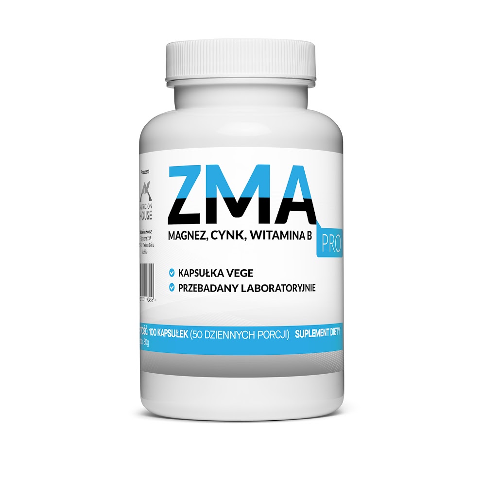 ZMA MAGNEZ + CYNK + Witamina B6 100 vegekapsułek najlepsza wchłanialność - obrazek 3