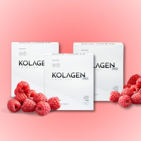3 x Kolagen Pro naturalny, rybi. Stawy, włosy i paznokcie (3x30 saszetek, malinowy)